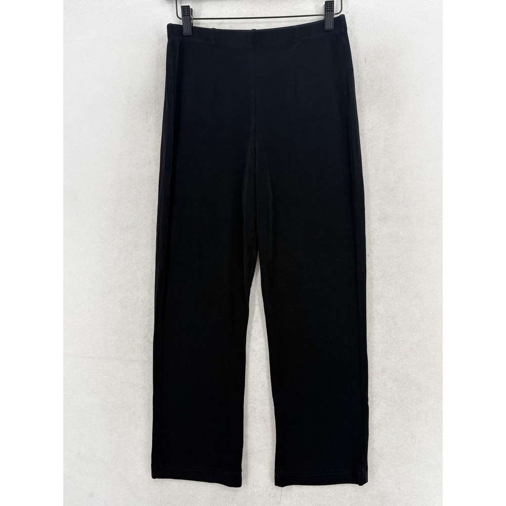 Chico's Travelers Dress Pants Womens 0P Black Slinky Knit Pull On Straight Leg